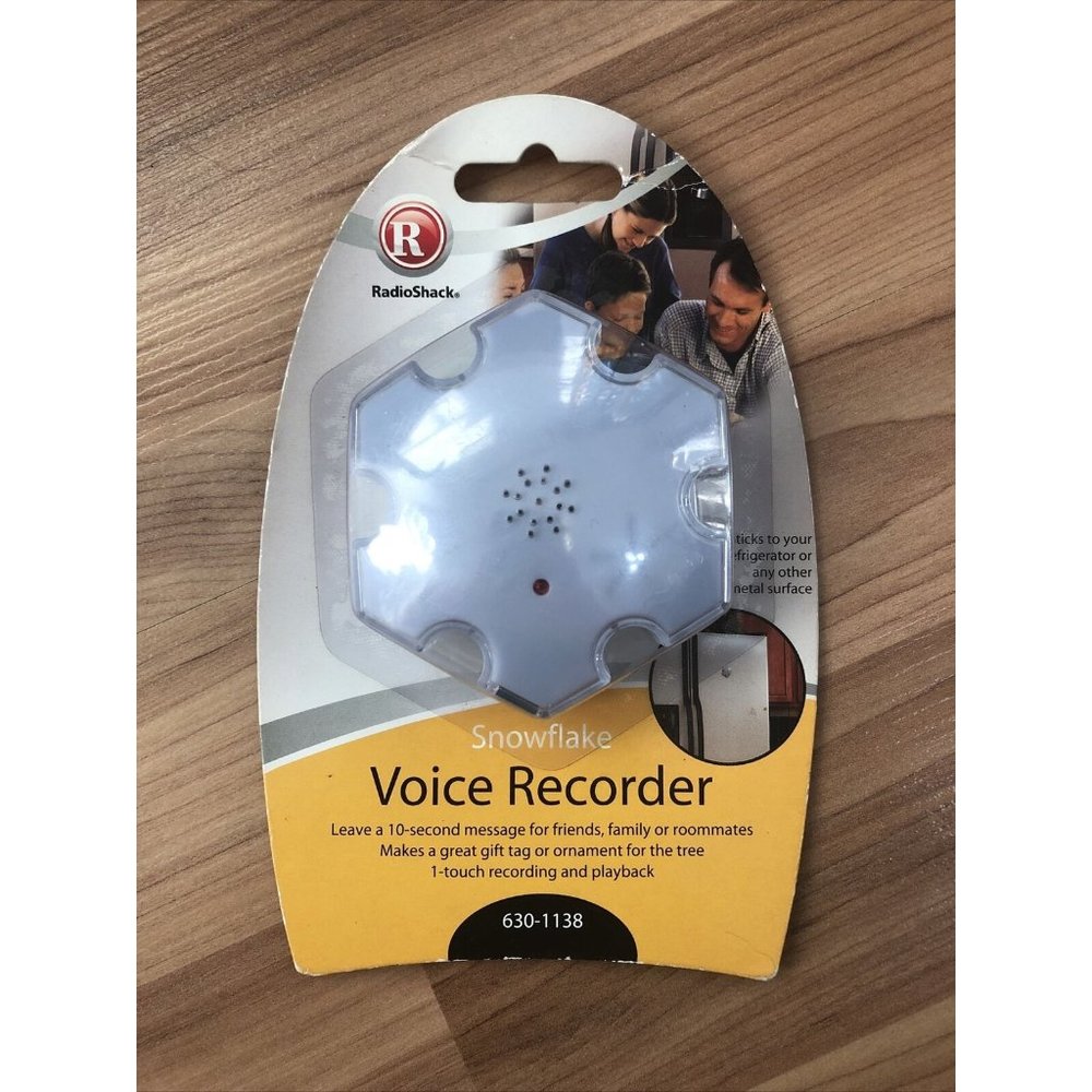 Voice Recorder RadioShack Snowflake Gift Insert, Reminder